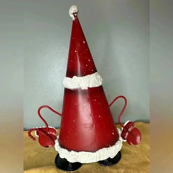 Painted‎ metal Santa table top Christmas holiday decor bobble head - Picture 4 of 5